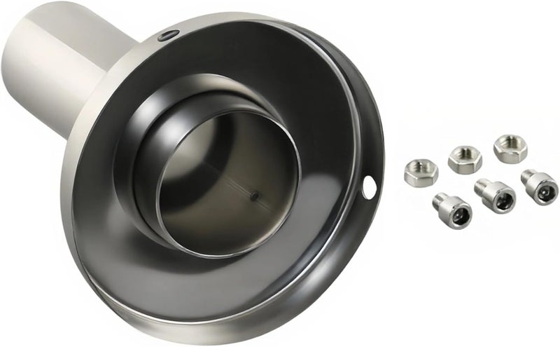 MGSTORM 4.5 Inch Exhaust Muffler Tip, Universal Removable Silencer for Car SUV Truck, 114mm Stainless Steel Round Exhaust Tip - Image 1